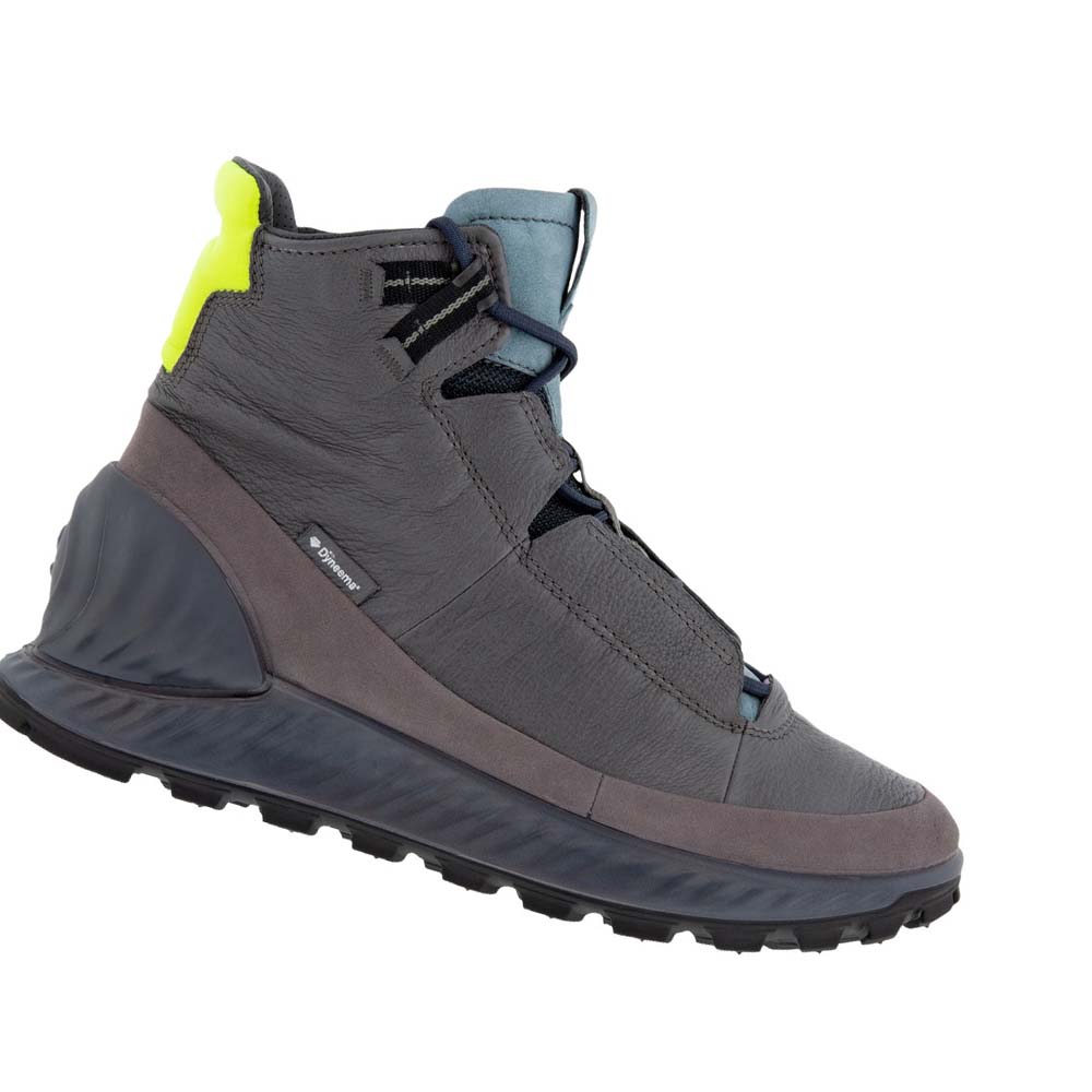 Férfi Ecco Exostrike High Csizma Szürke Fekete | HU 438JPQ